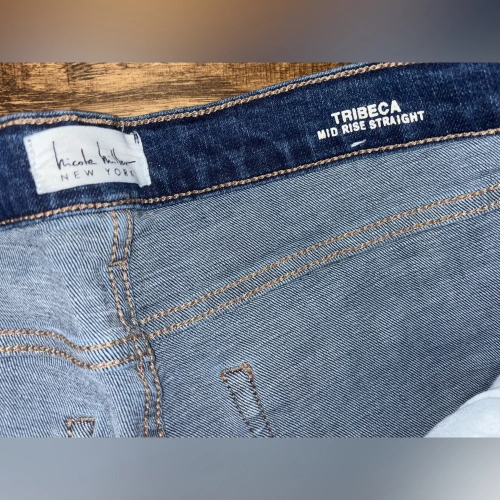 Nicole Miller Tribeca Mid Rise Straight Jeans Size 12